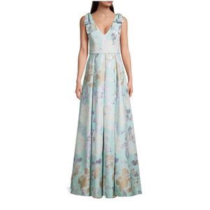 Aidan Mattox Floral Jacquard Ball Gown size 6